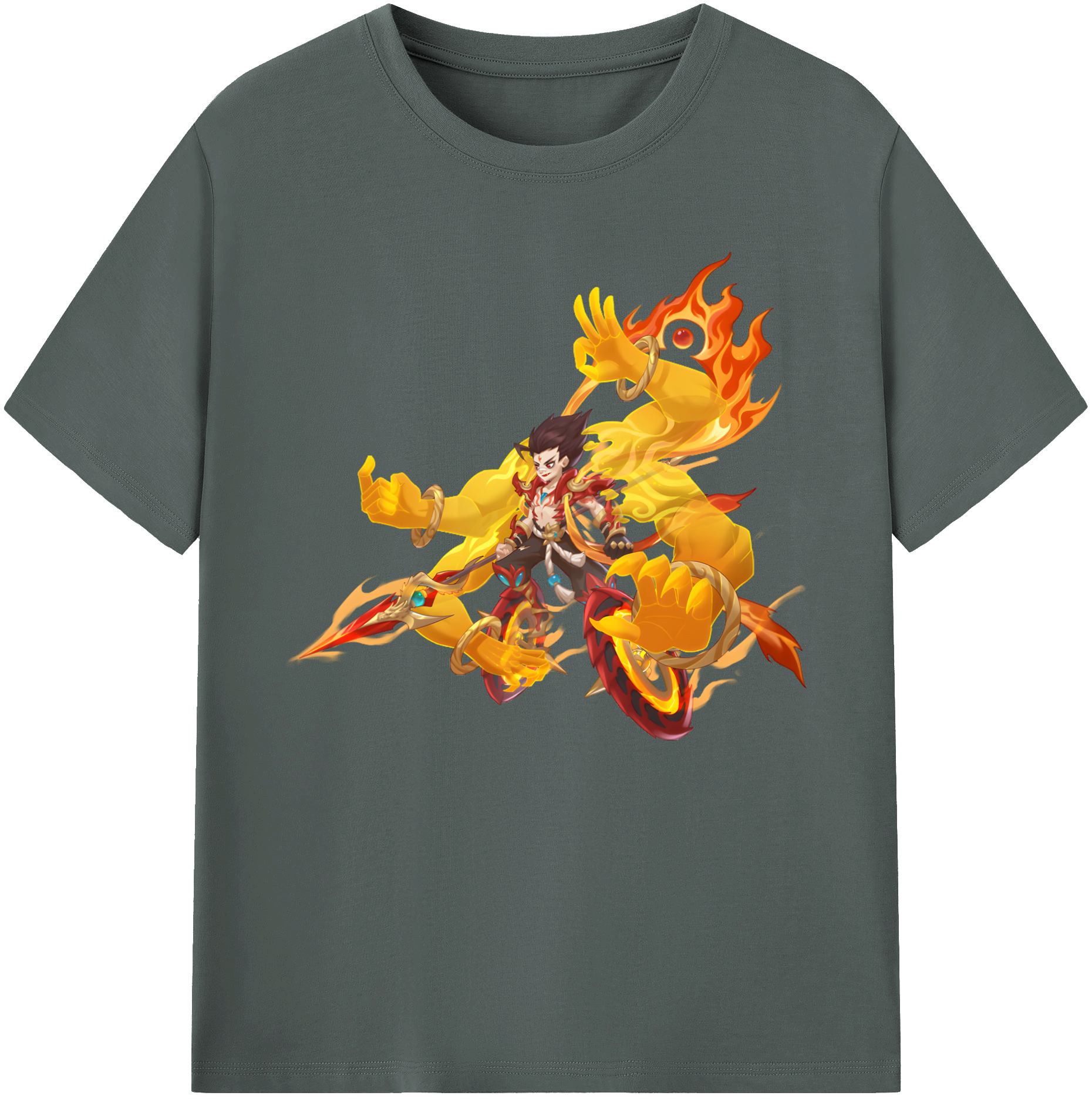 （画像用） Ne Zha 2 ナタ 魔童の大暴れ 綿100％ メンズ半袖Tシャツ｜肌触りやわらか＆通気性